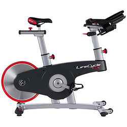 Life Fitness Life Cycle GX Exercise Bike, Silver/Grey/Red